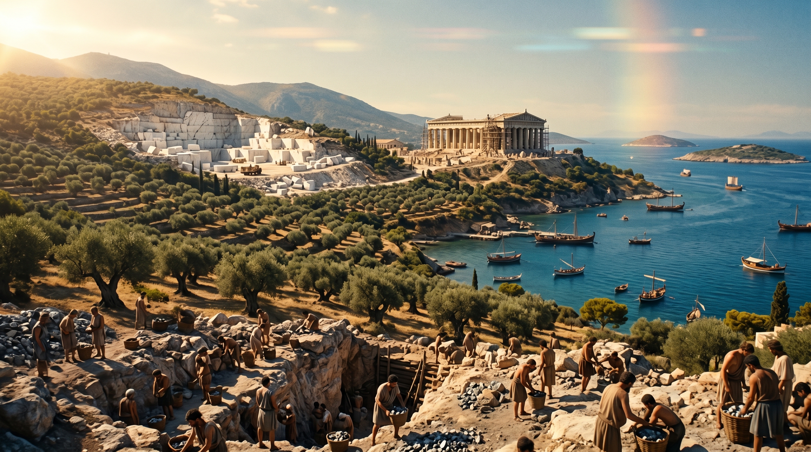 Ο πλούτος της αττικής γης — ορυχεία, ελιές, μάρμαρο, θάλασσα